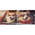 thumbnail image 3 of FREEAMG 36 Inch Length Kitchen Curtains Cute Dog 2 Panels Half Window Sheer Curtains Rod Pocket Farmhouse Short Drapes for Bathroom Cafe Basement, 3 of 7