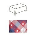 thumbnail image 5 of 4th of July Tablecloth, Patriotic Tablecloth Rectangle 59x59 inch, Red and Blue Stars Indoor or Outdoor American Flag Independence Day Kitchen Table Decorations for Dinner, 5 of 6