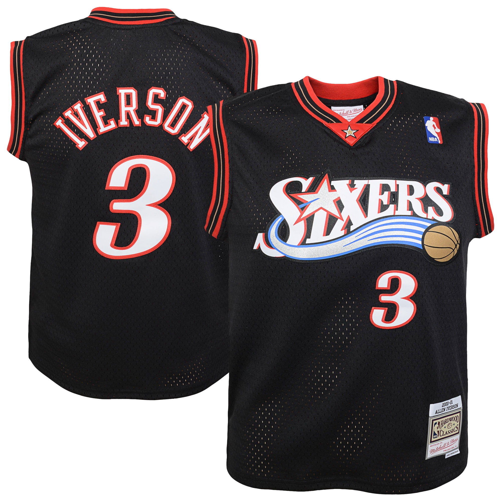 Men's Mitchell & Ness Allen Iverson Red Philadelphia 76ers 2002/03