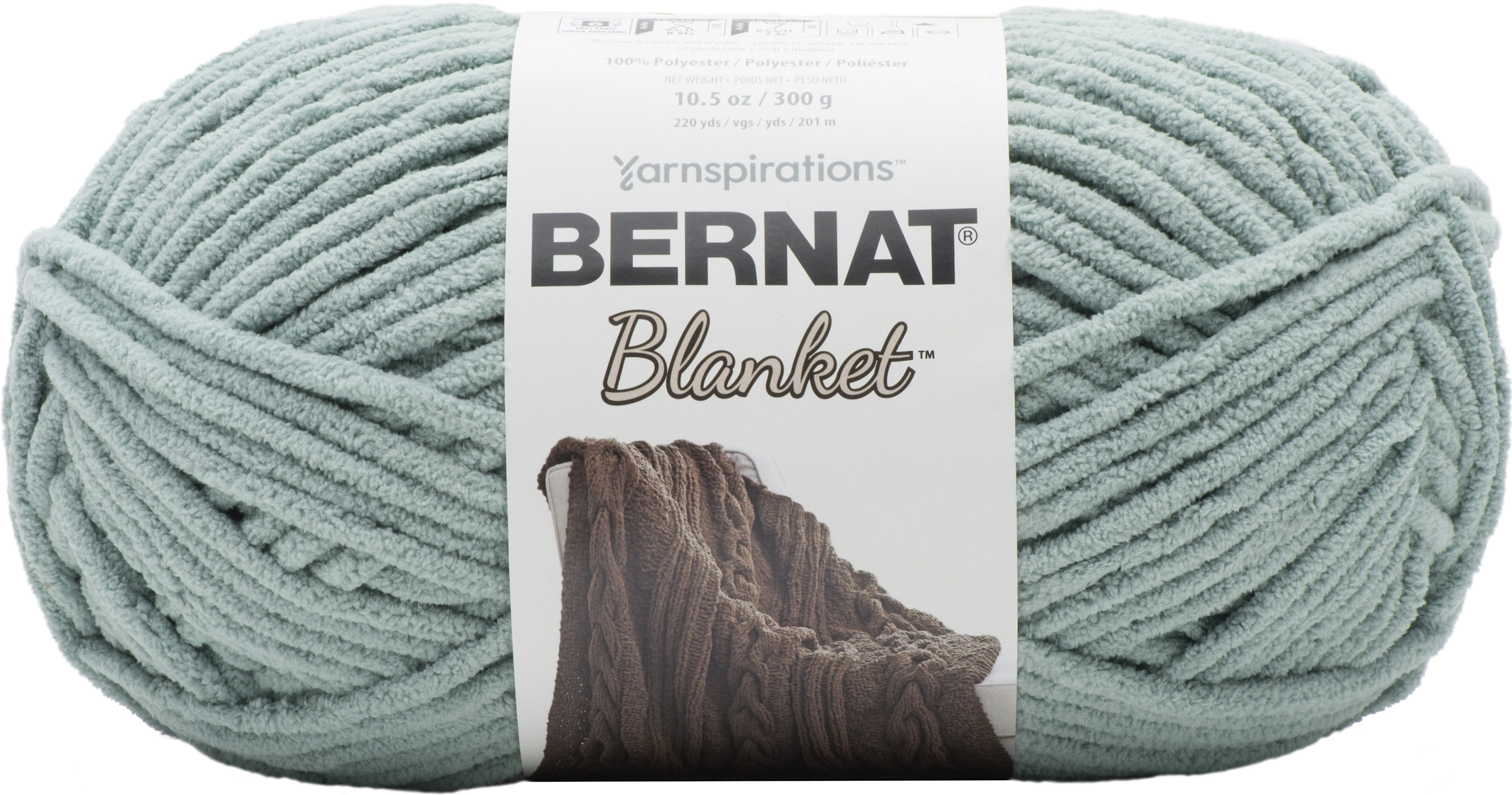 Bernat Blanket Big Yarn Chunky Yarn Misty Green 51055 #7 Jumbo for sale  online