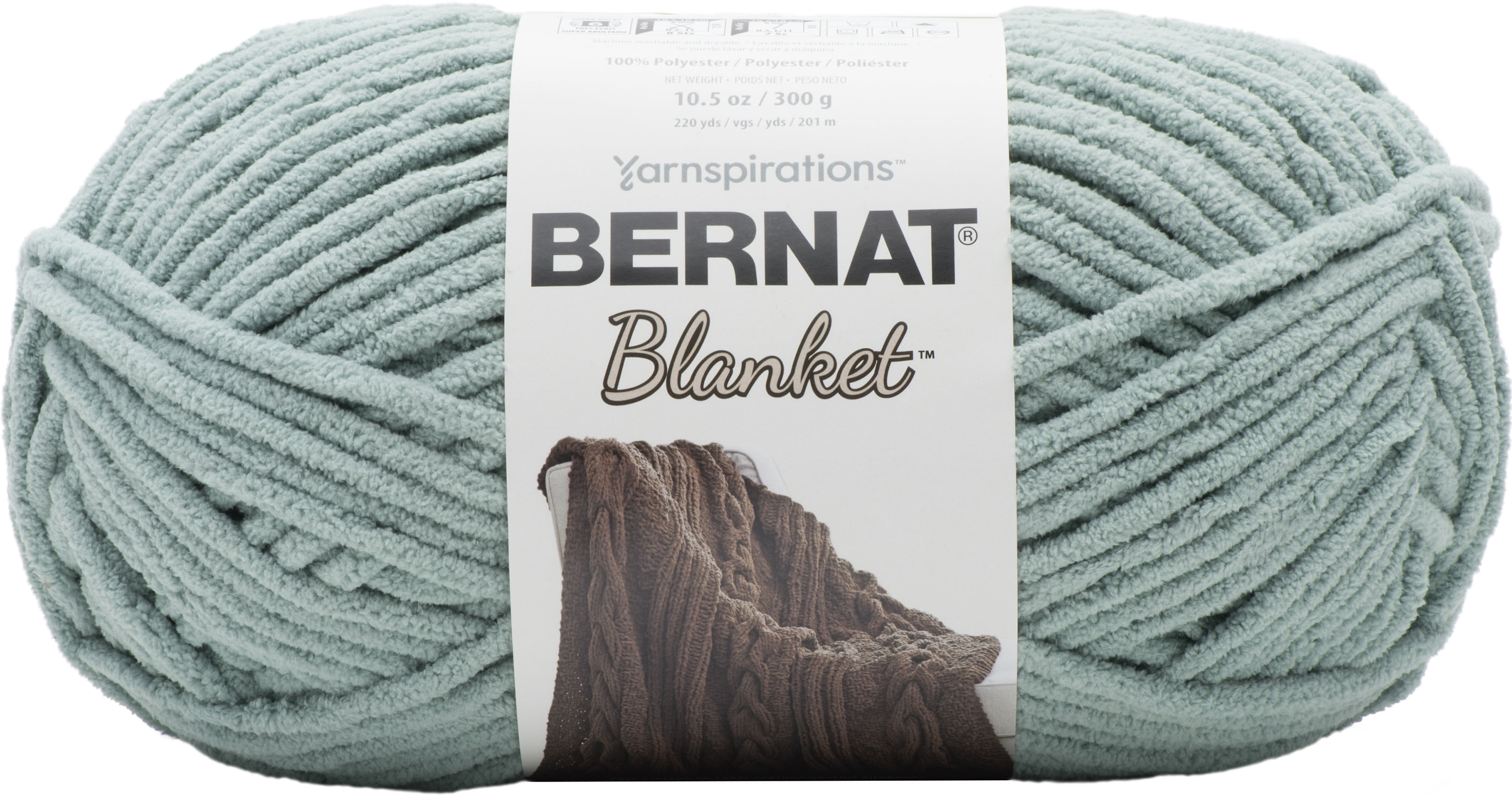 Bernat Blanket Big Yarn Chunky Yarn Misty Green 51055 7 Jumbo for sale