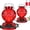 RedA, variant on HZMSYQ Hummingbird Feeder for Outdoors Hanging, Humming Bird Nectar Feeder with Ant Moat, Humming Bird Feeder with 4 Bee-Proof Feeding Ports, Outdoor Garden Decor Gifts
