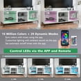 thumbnail image 6 of Fireplace TV Stand with LED Lights TV Console for TVs up to 70" Entertainment Center with Adjustable Glass Shelves White, 6 of 11