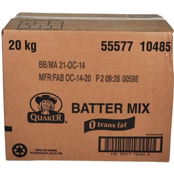 VSO Quaker Batter Mix - 20kg - 1ct - Versatile Baking Mix for Frying & Baking Applications (1ct)