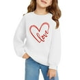 thumbnail image 4 of YunPes Girls Cute Heart Print Sweatshirt Fall Winter Oversized Crewneck Pullover Tops Fleece Long Sleeve Loose Fit Sweater Shirt, 4 of 7