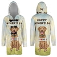 thumbnail image 3 of Cute Chesapeake Bay Retriever Loves Dad Happy Father's Day All Over Print 3D Hooded Duffle Toggle Coat Chessie Dog Lover - 12008, 3 of 6