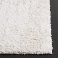 thumbnail image 3 of SAFAVIEH Rumi Beumont Solid Polyester Shag Area Rug, Ivory/Light Beige, 6'7" x 6'7" Round, 3 of 5