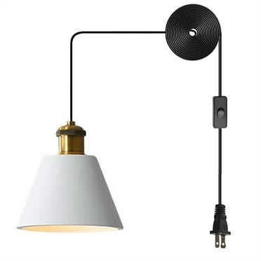 JLOWCO Led Hanging Lights with Plug in Cord,modern Pendant Lights Kitchen Island Lighting White Kitchen Lights Over Island (LED Bulb Include)