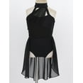 thumbnail image 2 of MSemis Kids Girls Lyrical Contemporary Modern Dance Costume Hater Ballet Leotard Dress Black 8, 2 of 5