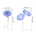 thumbnail image 2 of Calcomanías de Flores de Vinilo Transparente Uxcell PET Flores Claras Calcomanías Florales para Álbum de Recortes Azul 80 Hojas, 2 of 6