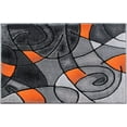 thumbnail image 3 of YHSF Modern Contemporary Area Rug for Living Room, Bedroom, and Office – Elegant Thick Carpet for Dining Room, Kitchen, & Hallways – Washable - Home Decor - Water Repellent - Orange (2x3 Feet), 3 of 5