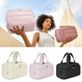 thumbnail image 6 of Portable Large Capacity Lightweight Women Fluffy Makeup Bag Travel Toiletry Bag Storage Bag Travel Storage Case PINK, 6 of 8