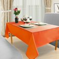 thumbnail image 4 of Pumpkin Orange Rectangle Tablecloth - Waterproof and Spillproof Washable Fabric Table Cloth for Dining Room Kitchen Party and Outdoor, 60 x 84 Inch, 4 of 6