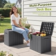 thumbnail image 3 of Homall 2PCS 31 Gallon Outdoor Deck Box In Resin with Seat, 3 of 7