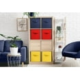 thumbnail image 2 of Sorbus Cubos de Almacenamiento Plegables de 11" - Juego de 6 Cubos de Tela con Asa - Amarillo, Azul Marino, Rojo, 2 of 6