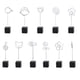 thumbnail image 5 of Soporte de Notas Sostenedor Fotos Tarjetas Base de Cubo Negro Clips de Alambre Forma Brote Sunnimix sostenedor de la nota, 5 of 5