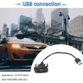 thumbnail image 1 of Adaptador de cable de extensión de panel de puerto USB de montaje empotrado para tablero de automóvil para Toyota Ehuebsd Accesorios para autos y motos, 1 of 6