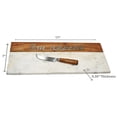 thumbnail image 2 of IH Casa Decor Acacia & Marble Service Tray W Bon Appétit Incrust & Spreder, 2 of 4