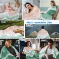 thumbnail image 5 of Green Coastal Beach Cooling Blanket, Lightweight Breathable Summer Throw Blanket with Double Sided Cold Effect, Modern Oil Painting Nautical Picnic Beach Blankets Bed Sheet for Hot Sleepers 30"x40", 5 of 8