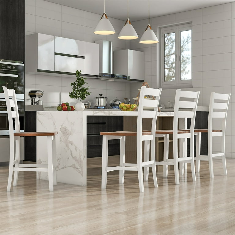 5-Piece Dining Table Set, Counter Height Dining Room Table with