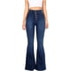 thumbnail image 5 of Pantalones vaqueros de mujer, de cintura alta, con pierna ancha, acampanados, elásticos, estilo boyfriend, informales, XXL, 5 of 5