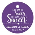 thumbnail image 1 of 100 PCS Life Can Be Salty But Love is Sweet Customized Hang Tags Personalized Wedding Favor Gift Tags, 1 of 1