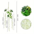thumbnail image 2 of 12 ramas artificiales de glicina - Ideales for bodas, decoración del hogar y jardines - Flores colgantes de glicina, 2 of 7