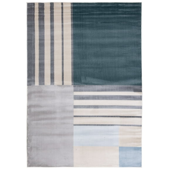 SAFAVIEH Orwell Braganza Abstract Area Rug, Charcoal/Beige, 6'7" x 9'10"