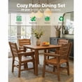 thumbnail image 6 of WINSOON 5-Piece HIPS All Weather Outdoor Patio Dining Sets, 1-Table 4-Chairs, Sturdy Frame & Easy to Install for Family Use，Teak, 6 of 6