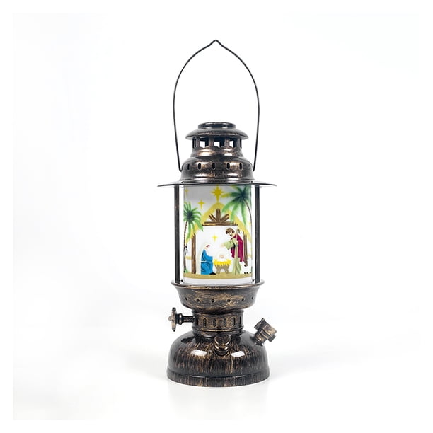 Billuyoard Navidad linterna árbol ornamento patio LED Año Nuevo colgante noche luz muñeco de nieve con pilas Festival decoración regalo Kits de decoración para fiestas No.02 Billuyoard HA008991-02B