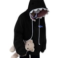 thumbnail image 2 of hirigin Women's Shark Hooded Spring Autumn Drawstring Hoodie Long Sleeve Sweatshirt with One Pocket, 2 of 3