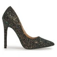 thumbnail image 4 of Lauren Lorraine Susan Black Multi Sparkling Glitter Pointy Toe Stiletto Pumps (Black, 10), 4 of 7