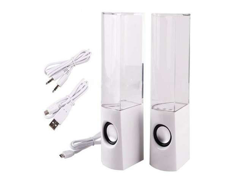 multi colored illuminated dancing water speakers