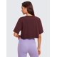 thumbnail image 2 of Remera CRZ YOGA de Algodón Pima Crop Suelta Manga Corta Rojo Oscuro Talle L, 2 of 6