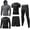 GREY, variant on 5Pcs Men's Workout Set Gym Clothing Compression Leggings Shorts Shirt Long Sleeve Top for Running