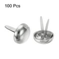 thumbnail image 3 of Uxcell 18x24mm Mini Brads Round Paper Fasteners for Art Crafting, Silver Tone 100pack, 3 of 5