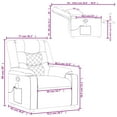 thumbnail image 2 of vidaXL Massage Recliner Chair Black Polyester, Metal, Plywood, Foam Single, 2 of 5