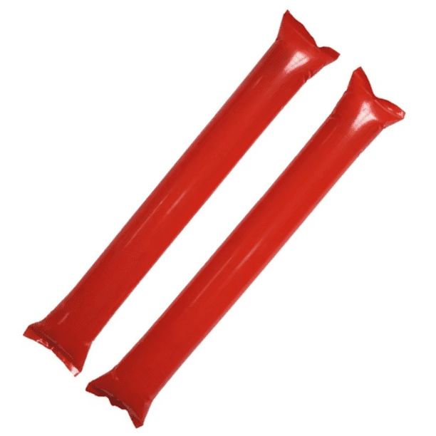 Aplaudidores Inflables, Sin Impresion, 60 Piezas o 30 Pares Para Hacer Ruido Ideal Para Partidos en rojo