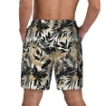 thumbnail image 2 of Lsque Mens Swim Trunks Black Palm Leaves Pattern - Bathing Suit Compression Liner - Beach Swim Shorts Swimwear - (S-3XL) - Stretch Quick Dry -XX-Large, 2 of 9
