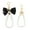Black Bow+pearl, variant on Cute Bow Keychain for Women,Purse Charms,Pearl Keychain for Car Key chain,(Pink White Bow) 2Pcs