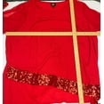 thumbnail image 2 of MSRP $65 Jm Collection Sleeve Cutout Contrast-Hem Top Real Red Size 3X, 2 of 3