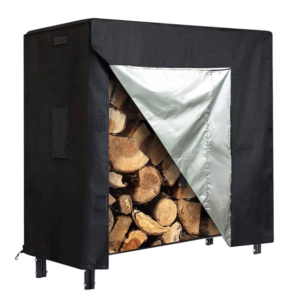 lixuesong Firewood Log Rack Cover, Indoor Outdoor Log Storage Holder, Weatherproof Firewood Oxford Cover for Backyard