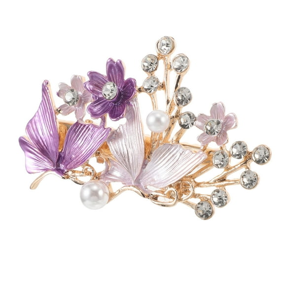 AURARMLET Vintage Hair Clips for Women Alloy Butterfly Hair Clip Purple 1Set for Special Occasions