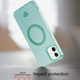 thumbnail image 3 of For Apple iPhone 12 / 12 Pro Hybrid Slim TPU IMD Fashion Premium Recycled Eco-Friendly Magnetic Circle Compatible with MagSafe Cover ,Xpm Phone Case [ Matte Green ], 3 of 9