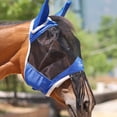 thumbnail image 2 of Harrison Howard CareMaster Horse Fly mask with Ears and Nose Fringe Fly Protector Defender Mask-Signature Blue, 2 of 5