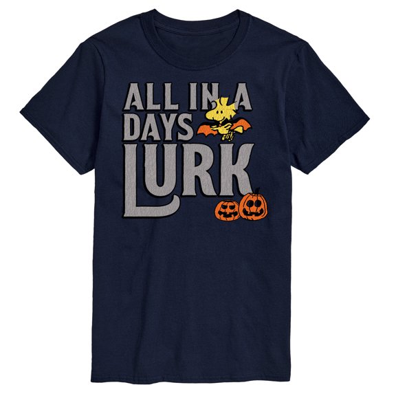 Peanuts - Days Lurk Art - Men's Short Sleeve Graphic T-Shirt