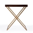 thumbnail image 6 of Bowery Hill Transitional Brown Mango Wood and Gold Cross Legs Tray Table, 6 of 8