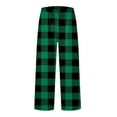 thumbnail image 4 of NOLDARES Pajamas for Women Plaid Pajama Pants Comfy Fleece Christmas Pajama Pants Trousers Cotton Pjs Bottom 2024(Z6-Dark Green,XL), 4 of 5