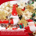 thumbnail image 6 of Ayieyill 56Pcs  Poinsettia Christmas Flowers Decorations Christmas flower ornaments Artificial Glitter Berry Stems Christmas Pine Cones Christmas Tree Ornaments Set Christmas Tree Decorations (Gold), 6 of 9