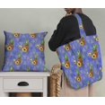 thumbnail image 5 of Soimoi Purple Poly Georgette Fabric Triangle & Pine Fruits Decor Fabric Printed Yard 42 Inch Wide, 5 of 5